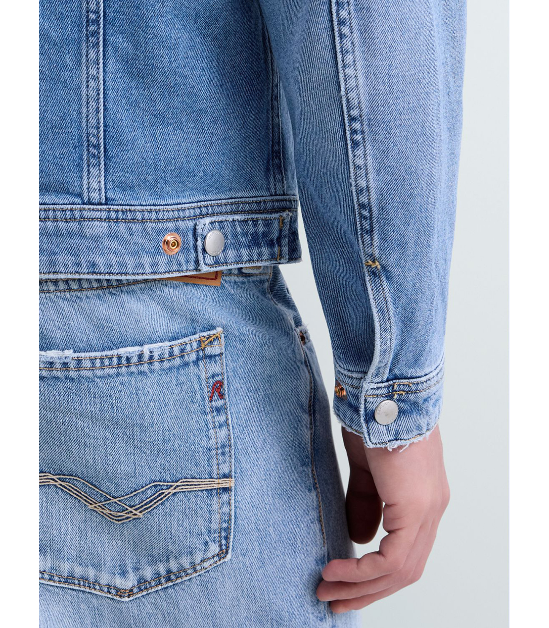 ストレッチデニムジャケット 詳細画像 ブルー 6